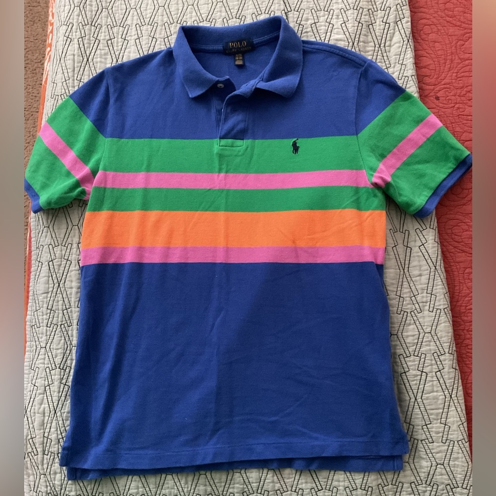 Boys Big Pony Cotton Mesh Polo Shirt by Ralph Lauren 18/20 considered XL/TG